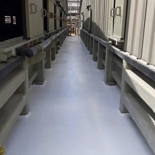 Trabajos Civiles y Revestimiento Antiácido Área Efluentes, Electrowinning, Electrolitos y Crudo